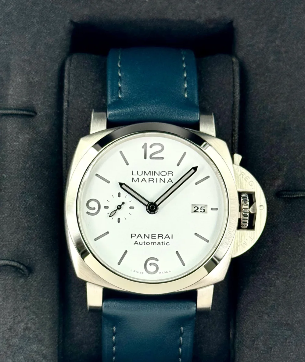 2021 Panerai Luminor Marina 44mm PAM01314 Stainless Steel White Dial