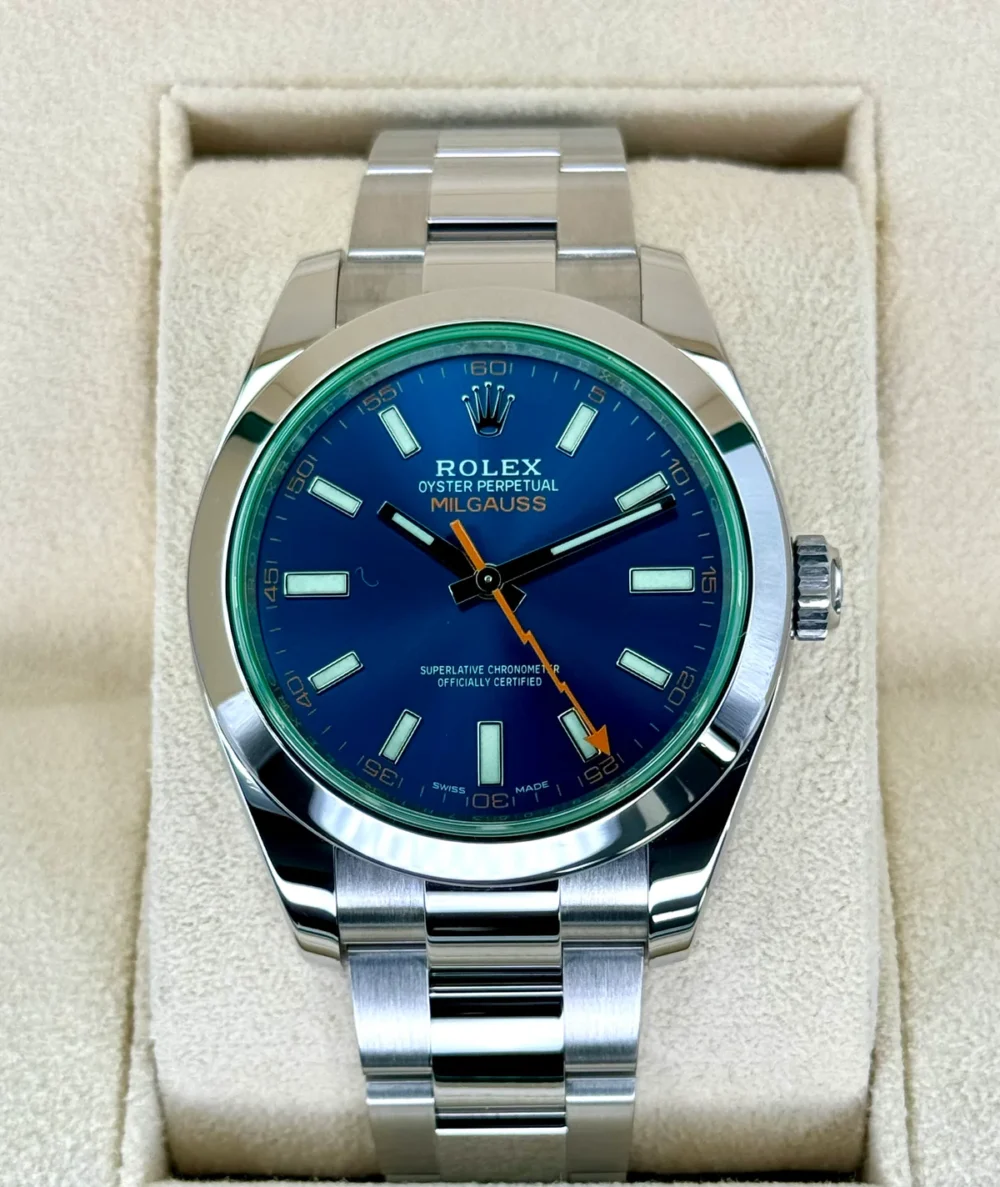 2023 Rolex Milgauss 40mm 116400GV Stainless Steel Blue Dial
