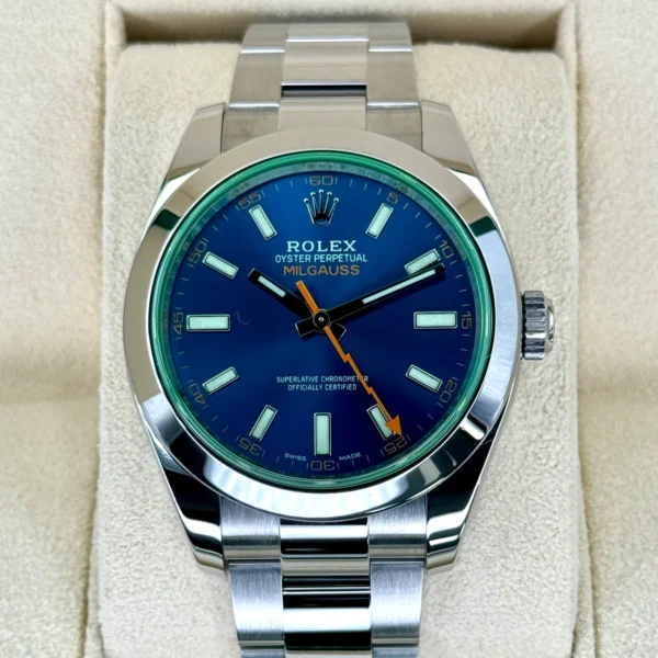 2023 Rolex Milgauss 40mm 116400GV Stainless Steel Blue Dial