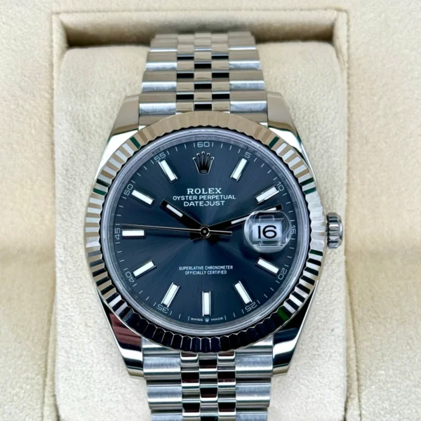 2023 Rolex Datejust 41mm 126334 Stainless Steel Jubilee Rhodium Dial