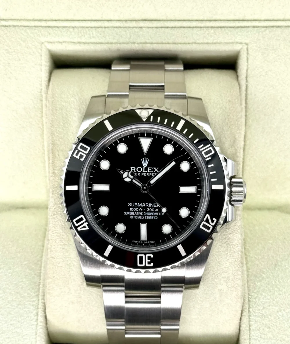 2014 Rolex Submariner 40mm 114060 Stainless Steel Black Dial