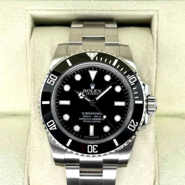 2014 Rolex Submariner 40mm 114060 Stainless Steel Black Dial