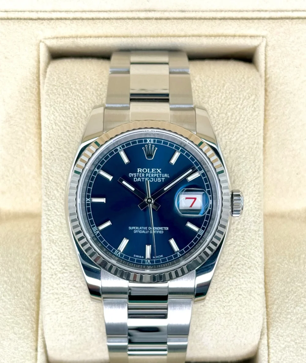 2018 Rolex Datejust 36mm 116234 Stainless Steel Oyster Blue Dial