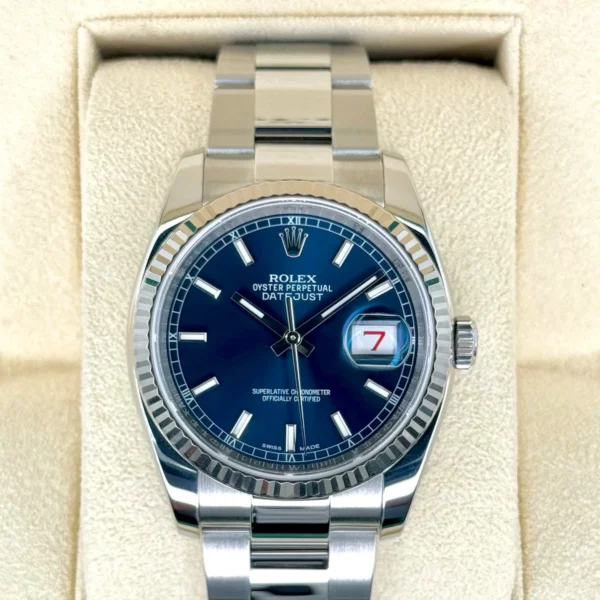 2018 Rolex Datejust 36mm 116234 Stainless Steel Oyster Blue Dial