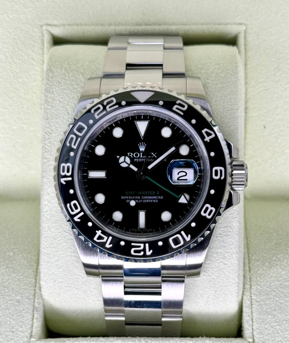 2007 Rolex GMT-Master II 40mm 116710LN Stainless Steel Black Dial