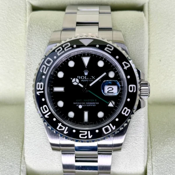 2007 Rolex GMT-Master II 40mm 116710LN Stainless Steel Black Dial