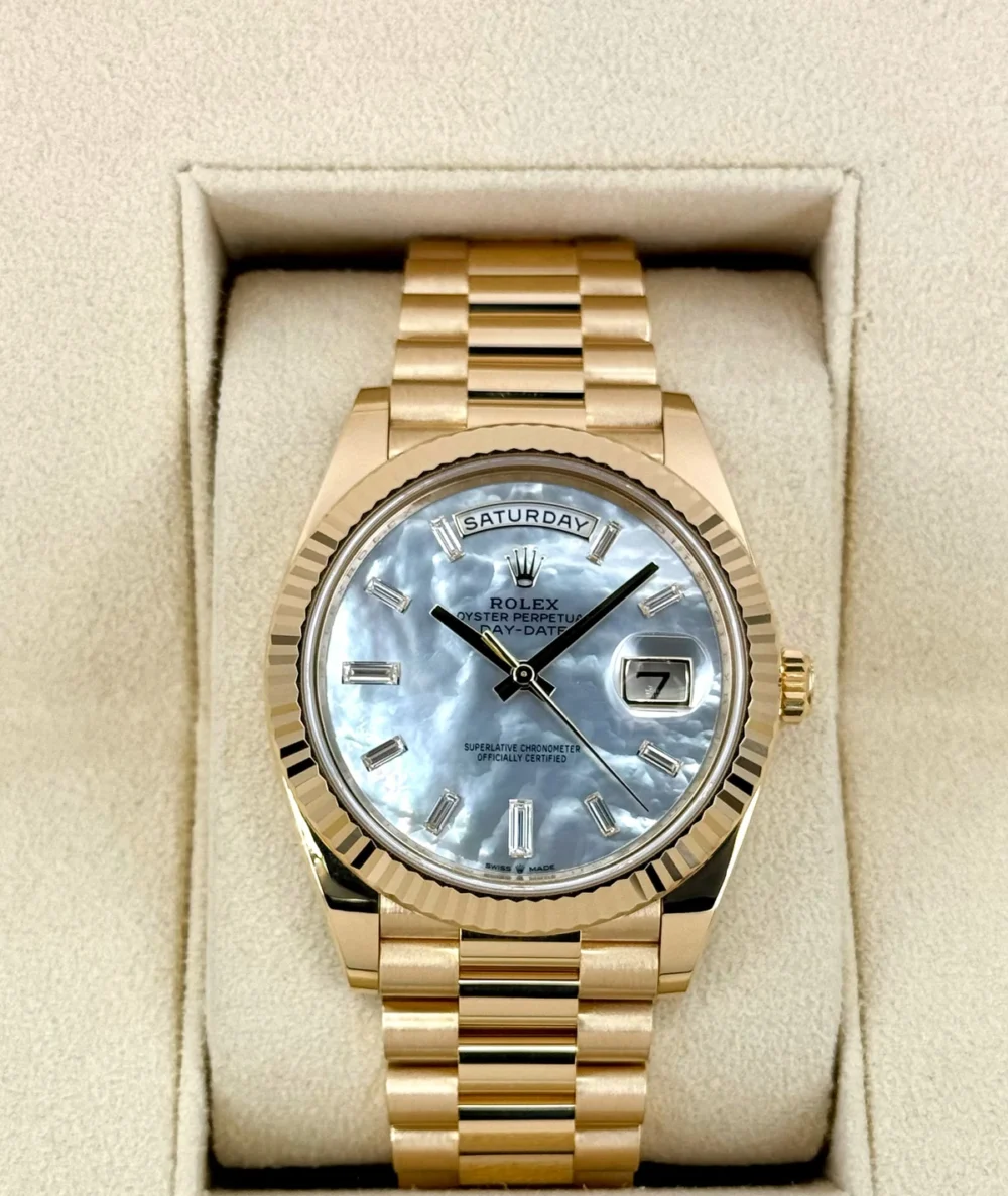 NEW 2025 Rolex Day-Date 40mm 228238 Mother Of Pearl Diamond Dial