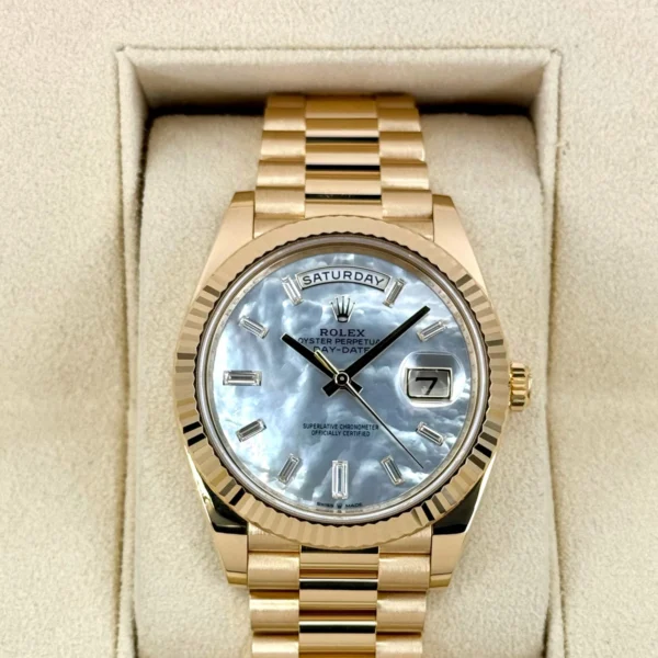 NEW 2025 Rolex Day-Date 40mm 228238 Mother Of Pearl Diamond Dial