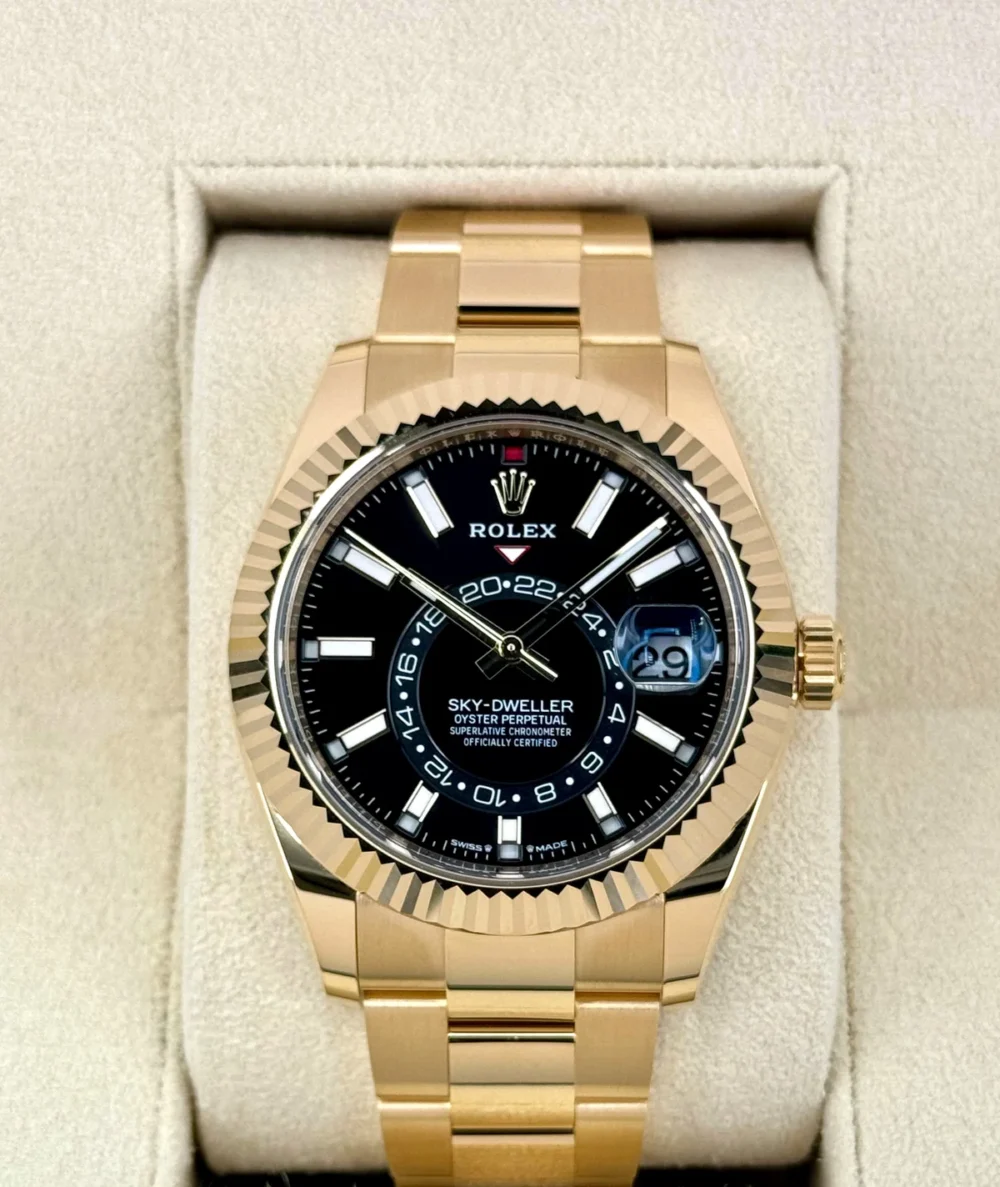 NEW 2025 Rolex Sky-Dweller 42mm 336938 Yellow Gold Oyster Black Dial