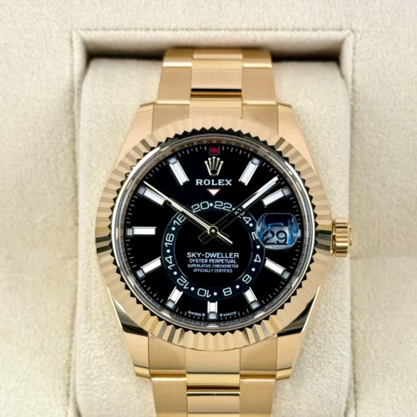 NEW 2025 Rolex Sky-Dweller 42mm 336938 Yellow Gold Oyster Black Dial