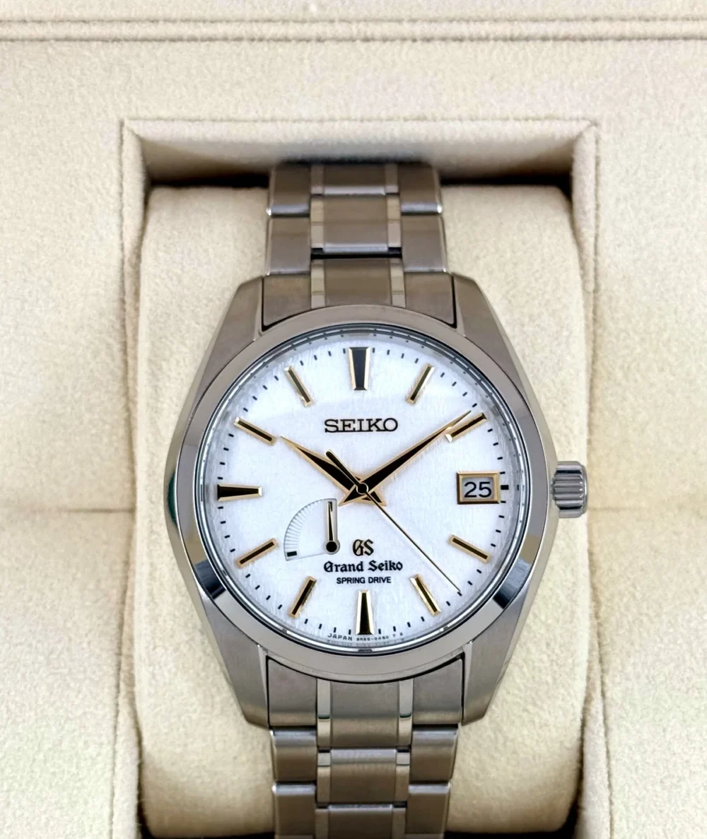 2017 Grand Seiko Spring Drive 40mm SBGA059 Titanium White Dial