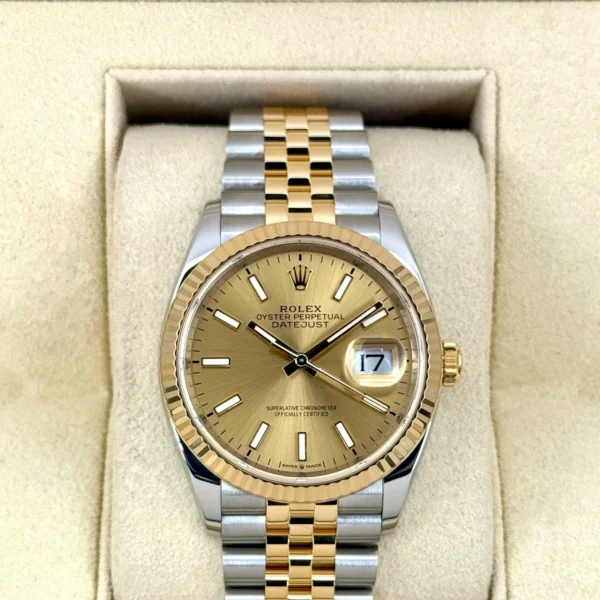 NEW 2025 Rolex Datejust 36mm 126233 Two-Tone Champagne Dial