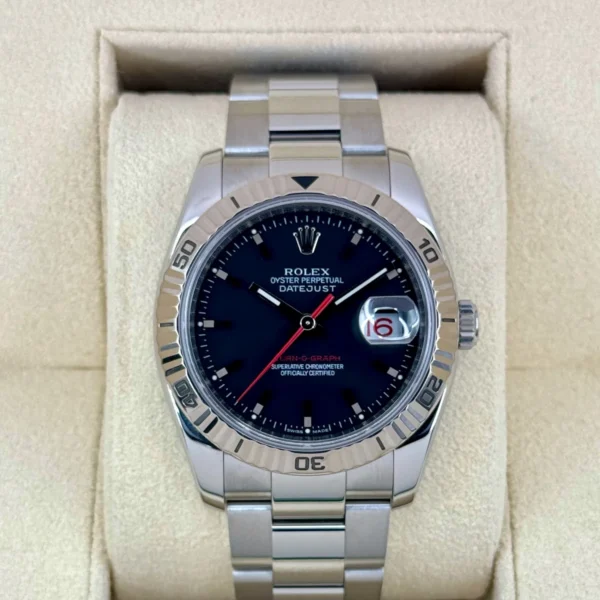 2005 Rolex Datejust Turn-O-Graph 36mm 116264 Oyster Black Dial Dial