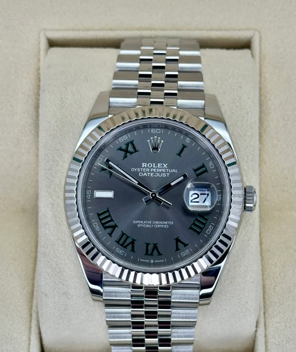 2021 Rolex Datejust 41mm Stainless Steel Jubilee Wimbledon Dial