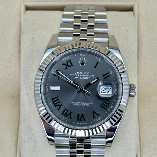2021 Rolex Datejust 41mm Stainless Steel Jubilee Wimbledon Dial