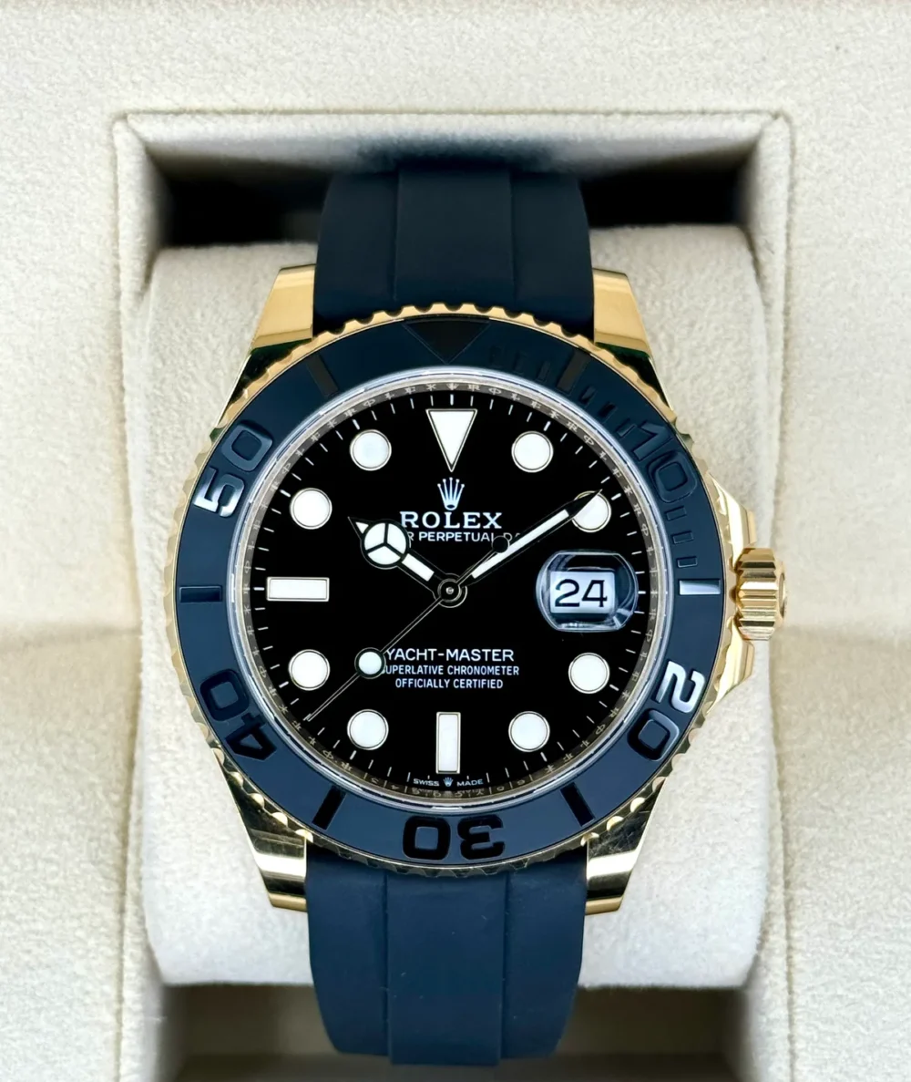 2024 Rolex Yacht-Master 42mm 226658 Gold Oysterflex Black Dial