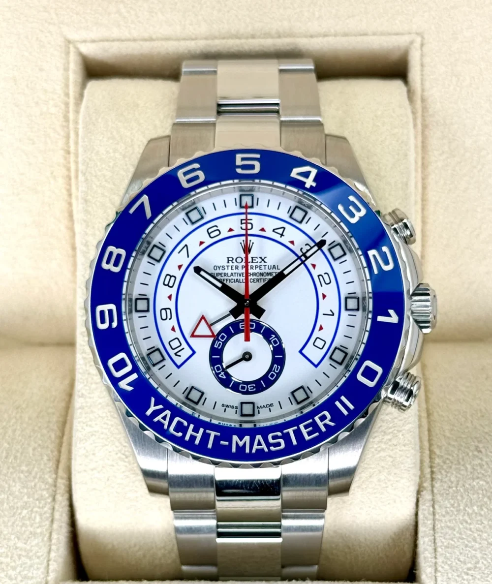 2013 Rolex Yacht-Master II 44mm 116680 Stainless Steel White Dial