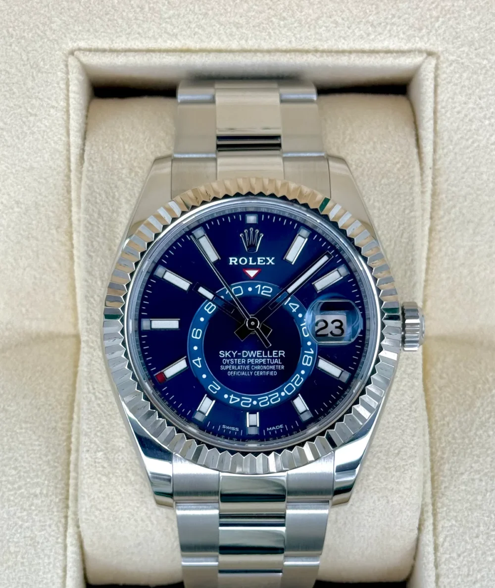 Sky-Dweller 42mm 326934 Stainless Steel Oyster Blue Dial