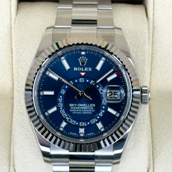 2022 Sky-Dweller 42mm 326934 Stainless Steel Oyster Blue Dial