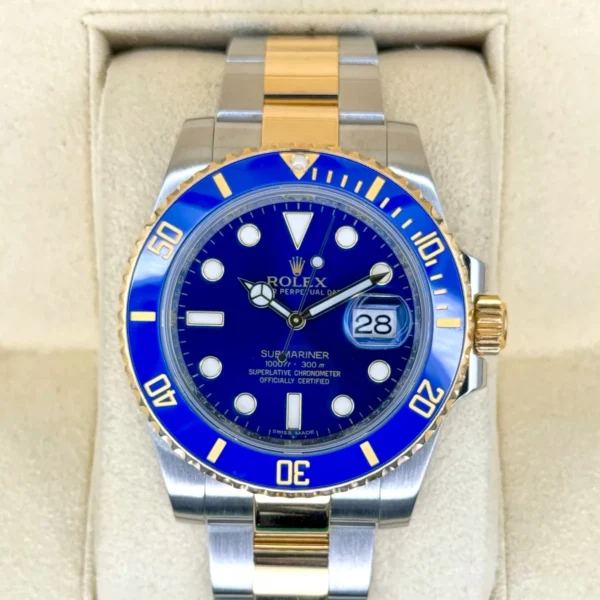2016 Rolex Submariner "Bluesy" 40mm 116613LB Two-Tone Blue Dial