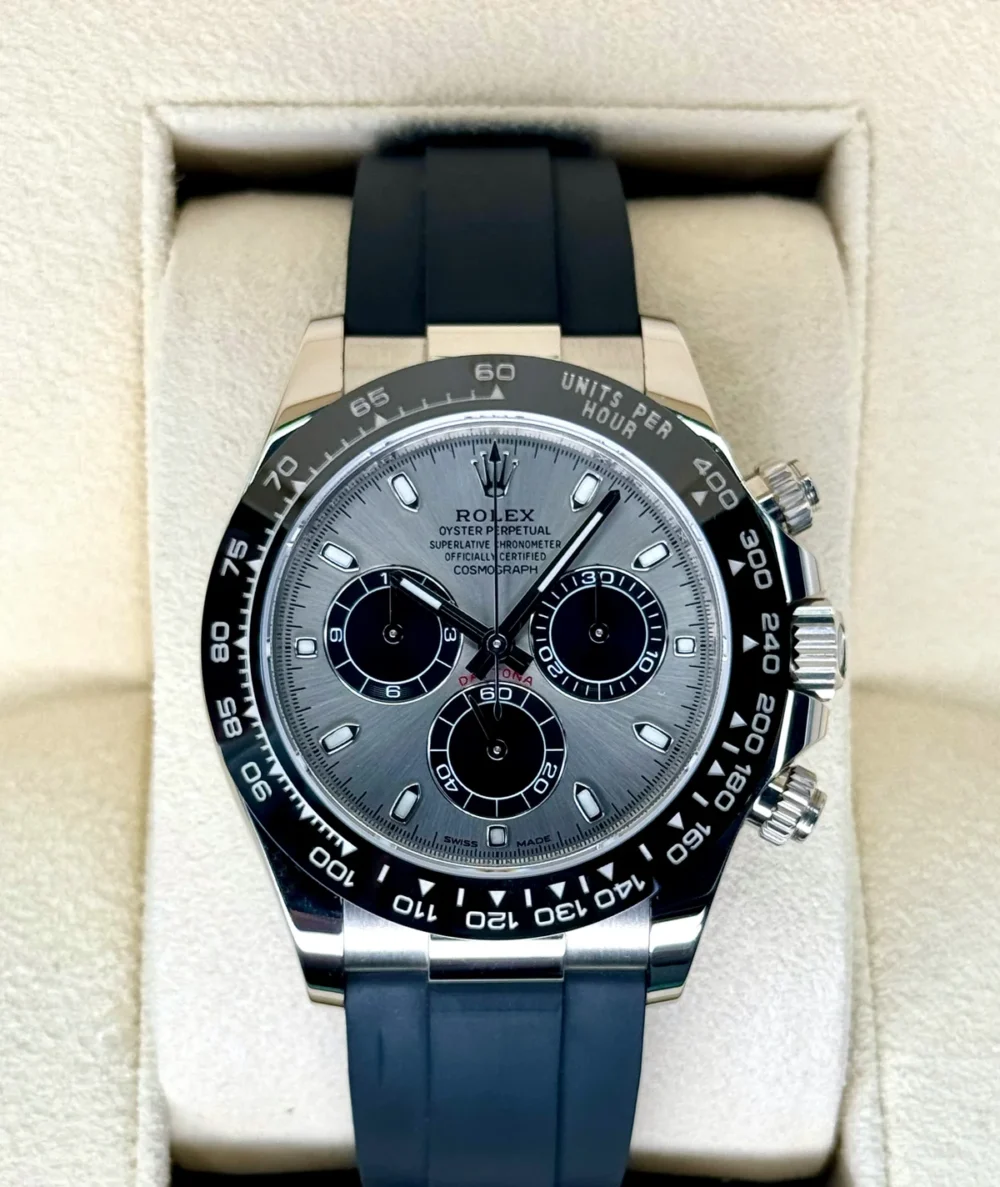 2022 Rolex Daytona 40mm 116519LN White Gold Silver Ghost Dial
