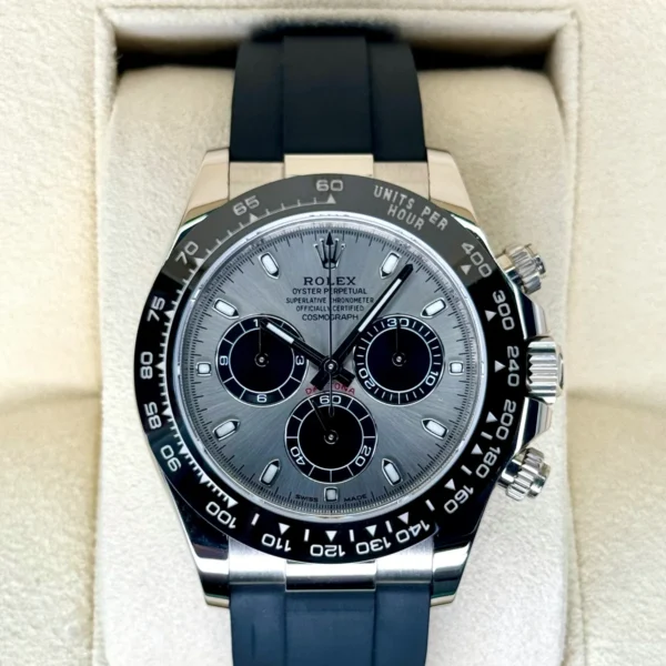 2022 Rolex Daytona 40mm 116519LN White Gold Silver Ghost Dial