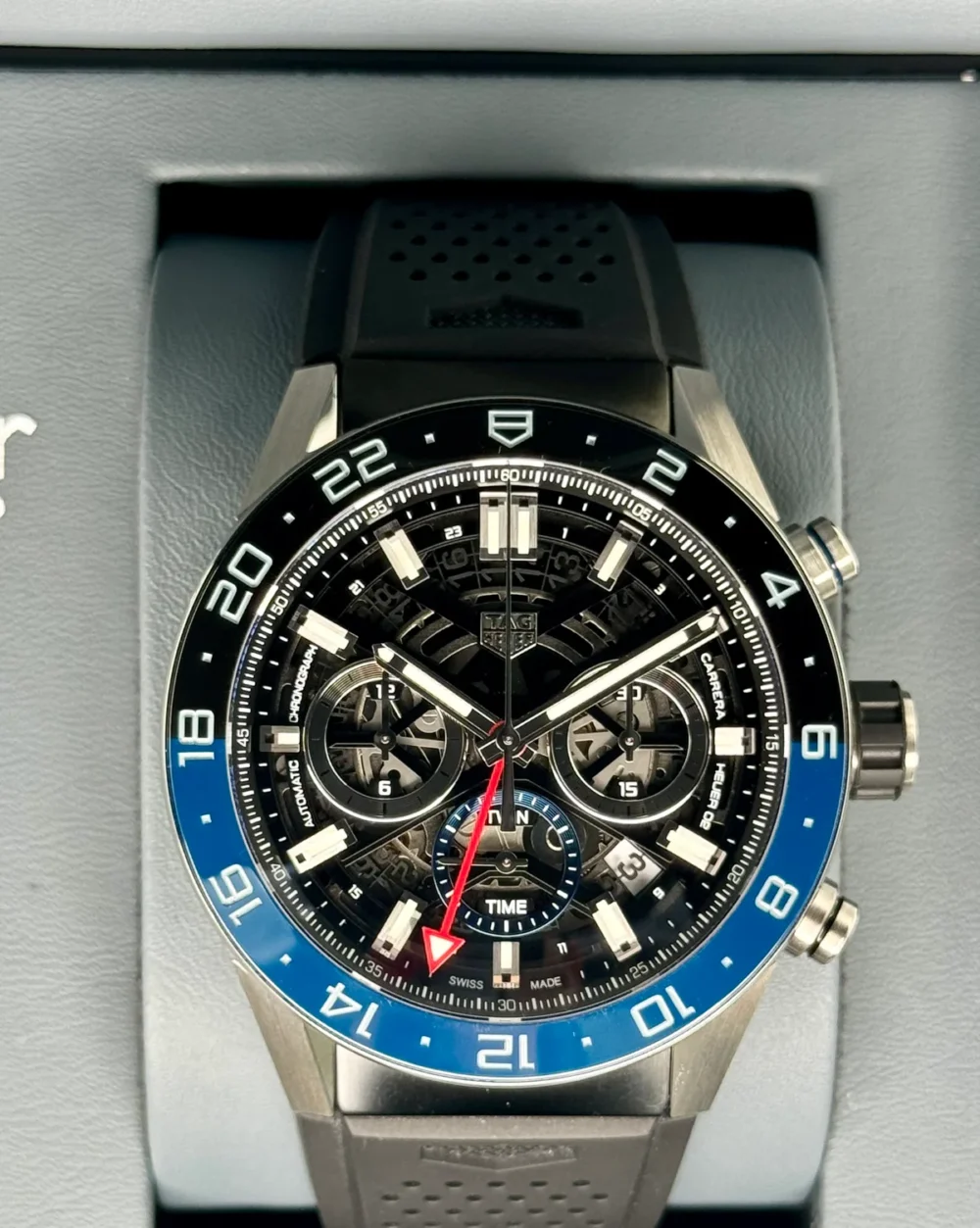 NEW 2022 Tag Heuer Carrera Heuer 02 CBG2A1Z.FT6157 Skeletonized Dial