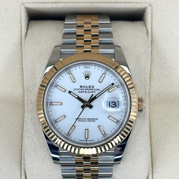2022 Rolex Datejust 41mm 126333 Two-Tone Jubilee White Dial