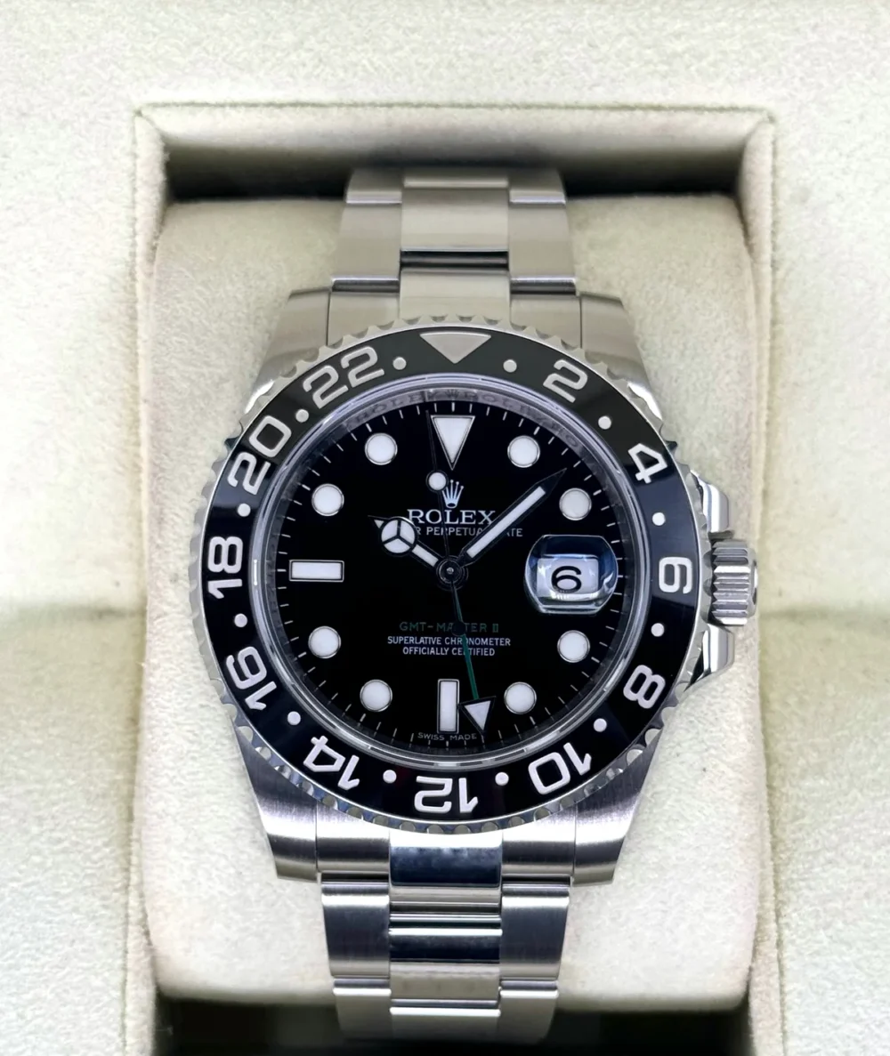 2011 Rolex GMT-Master II 40mm 116710LN Stainless Steel Black Dial