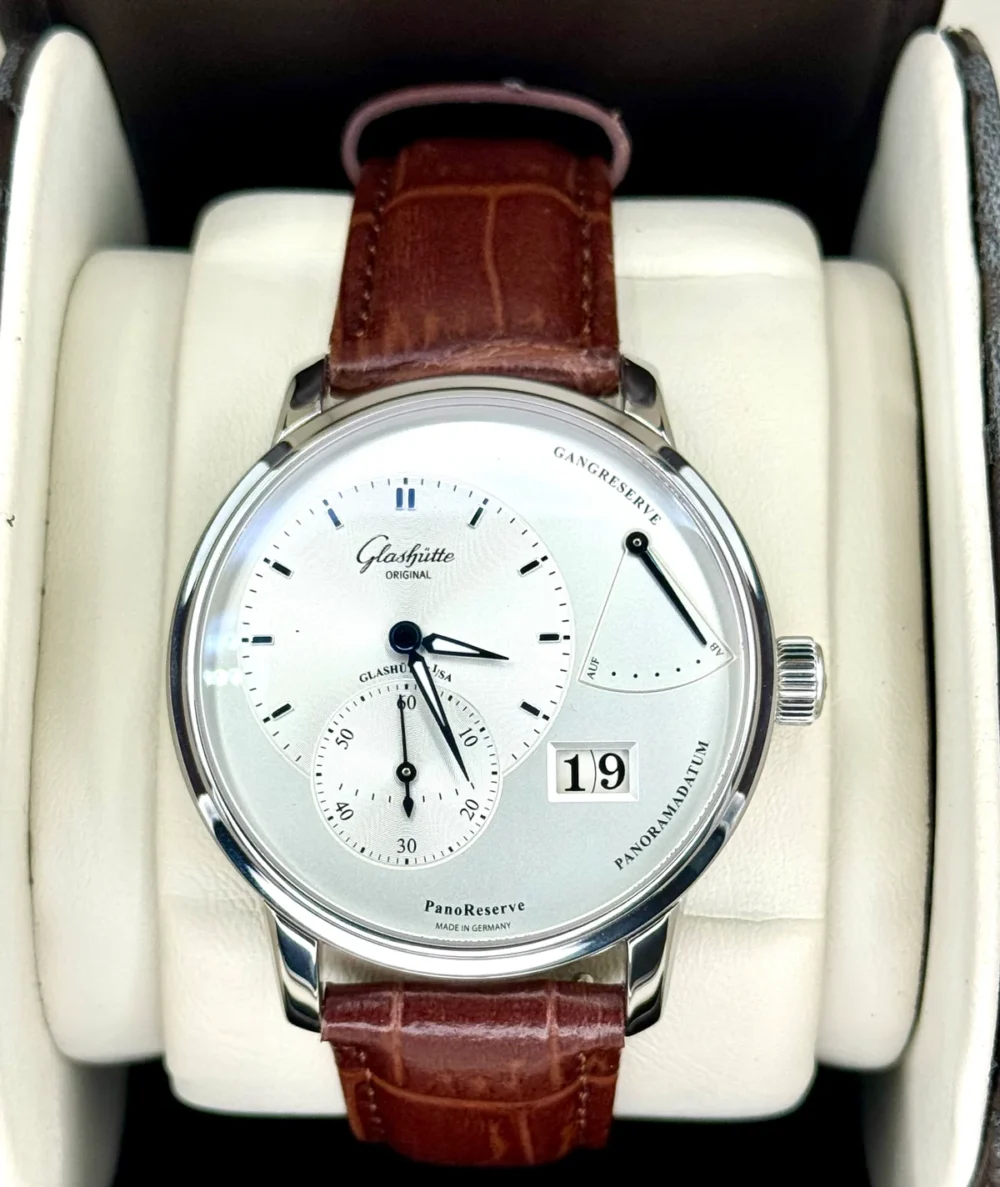 2015 Glashutte Original Panoreserve 40mm 1-65-01-22-12-04 Silver Dial