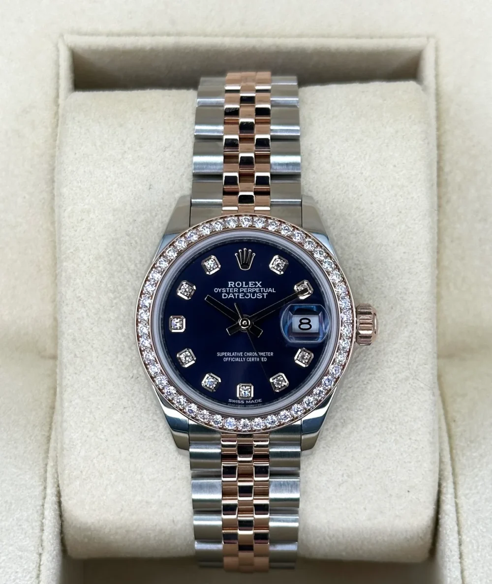 2017 Rolex Lady-Datejust 28mm 279381RBR Two-Tone Purple Diamond Dial