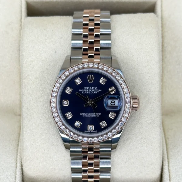 2017 Rolex Lady-Datejust 28mm 279381RBR Two-Tone Purple Diamond Dial