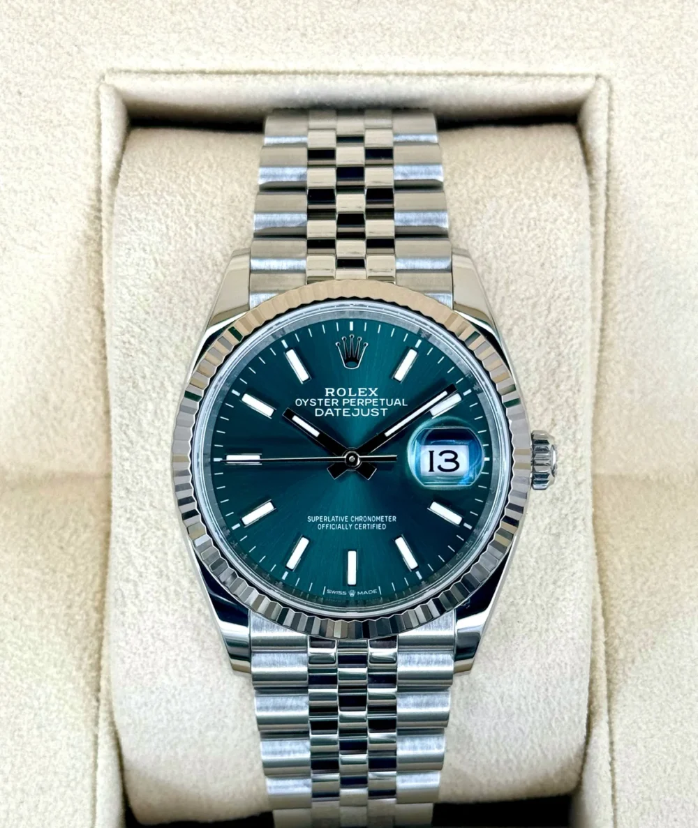 2024 Rolex Datejust 36mm 126234 Stainless Steel Jubilee Green Dial