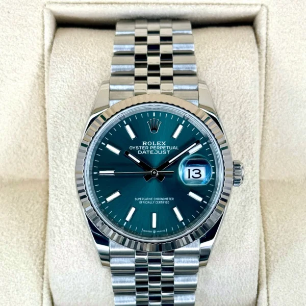 2024 Rolex Datejust 36mm 126234 Stainless Steel Jubilee Green Dial