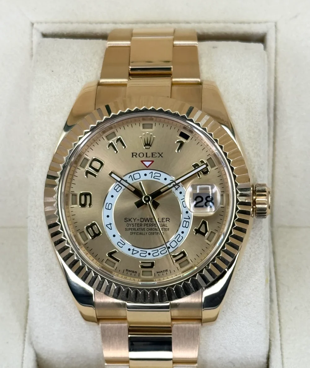 2016 Sky-Dweller 42mm 326938 Yellow Gold Oyster Champagne Dial