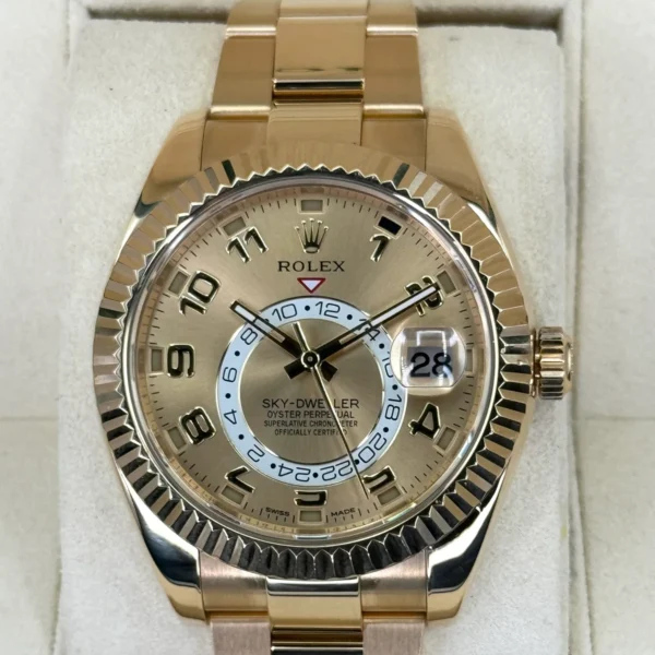 2016 Sky-Dweller 42mm 326938 Yellow Gold Oyster Champagne Dial