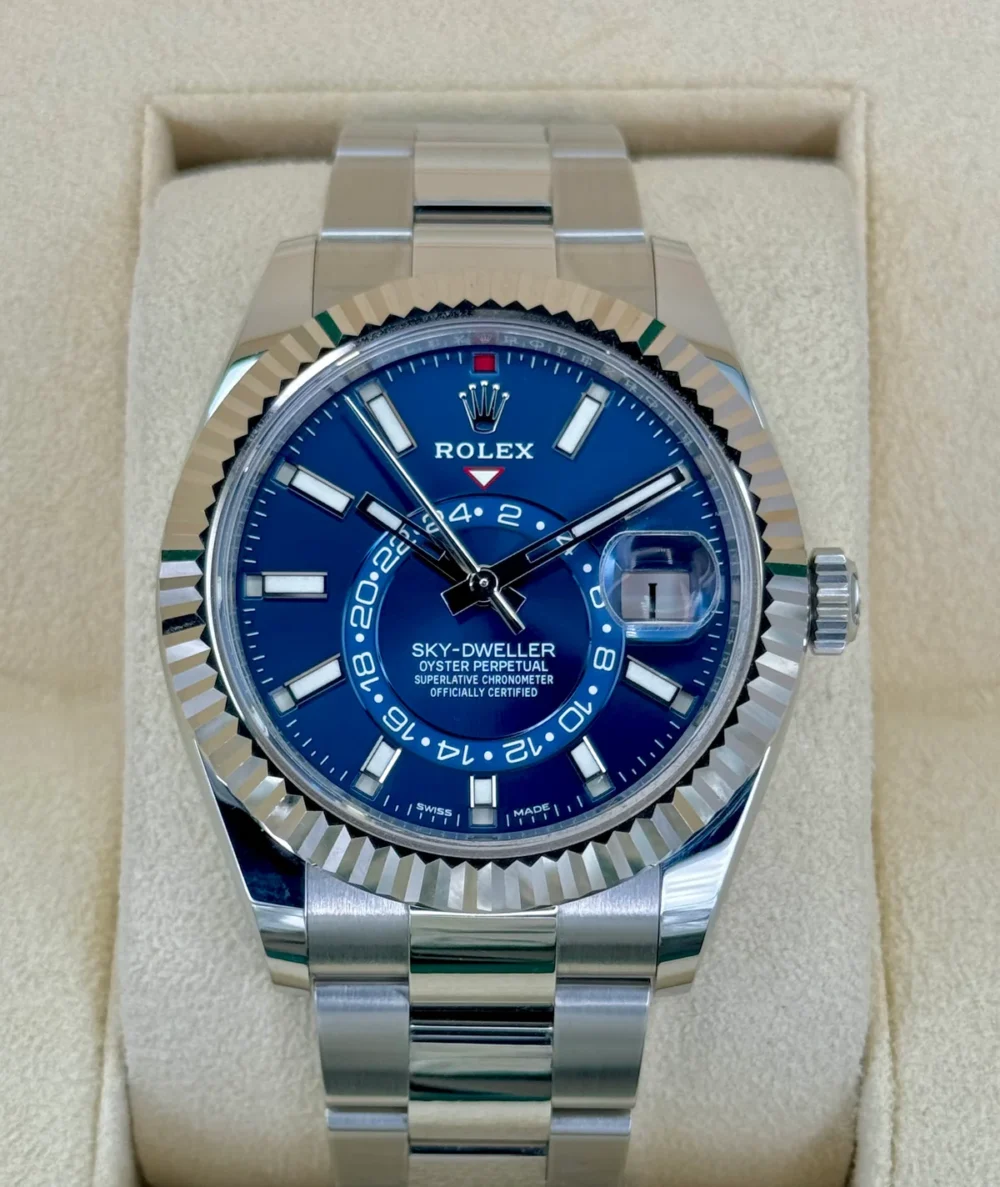 2022 Rolex Sky-Dweller 42mm 326934 Stainless Steel Oyster Blue Dial