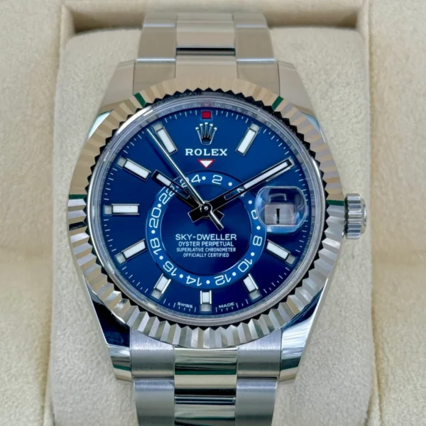 2022 Rolex Sky-Dweller 42mm 326934 Stainless Steel Oyster Blue Dial