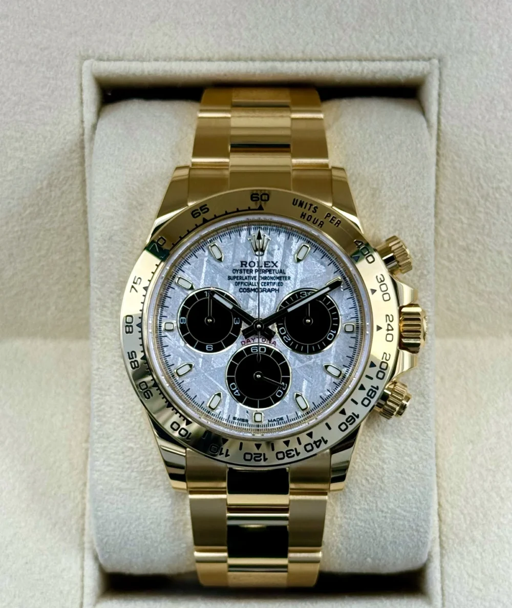 NEW 2023 Rolex Daytona 40mm 116508 Yellow Gold Meteorite Dial