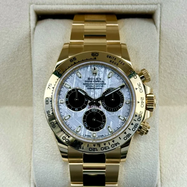 NEW 2023 Rolex Daytona 40mm 116508 Yellow Gold Meteorite Dial