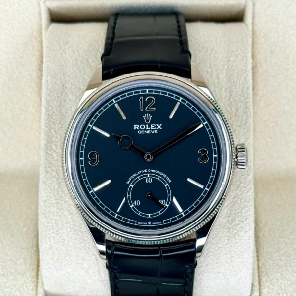 NEW 2024 Rolex 1908 39mm 52509 18k White Gold Black Dial