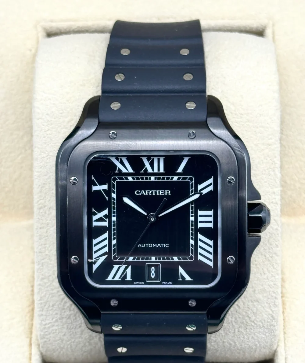 2023 Cartier Santos De Cartier 39.8mm WSSA0039 Steel Black Dial