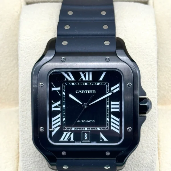 2023 Cartier Santos De Cartier 39.8mm WSSA0039 Steel Black Dial