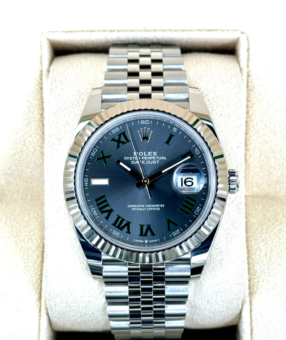 NEW 2023 Rolex Datejust 41mm 126334 Stainless Steel Jubilee Wimbledon Dial