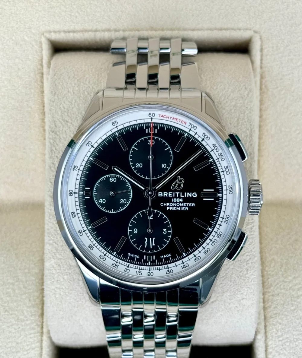2023 Breitling Premier Chronograph 42mm A13315351B1A1 Steel Black Dial