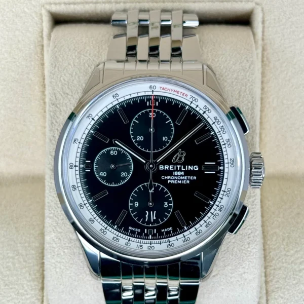 2023 Breitling Premier Chronograph 42mm A13315351B1A1 Steel Black Dial