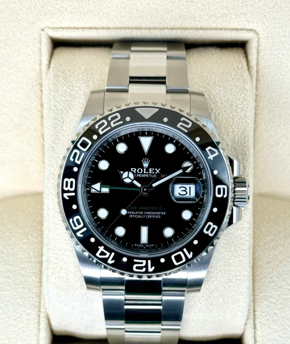 NEW 2022 Rolex GMT-Master II 40mm 116710LN Stainless Steel Black Dial