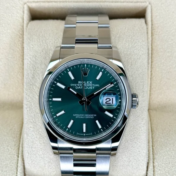 NEW 2023 Rolex Datejust 36mm 126200 Mint Green Dial