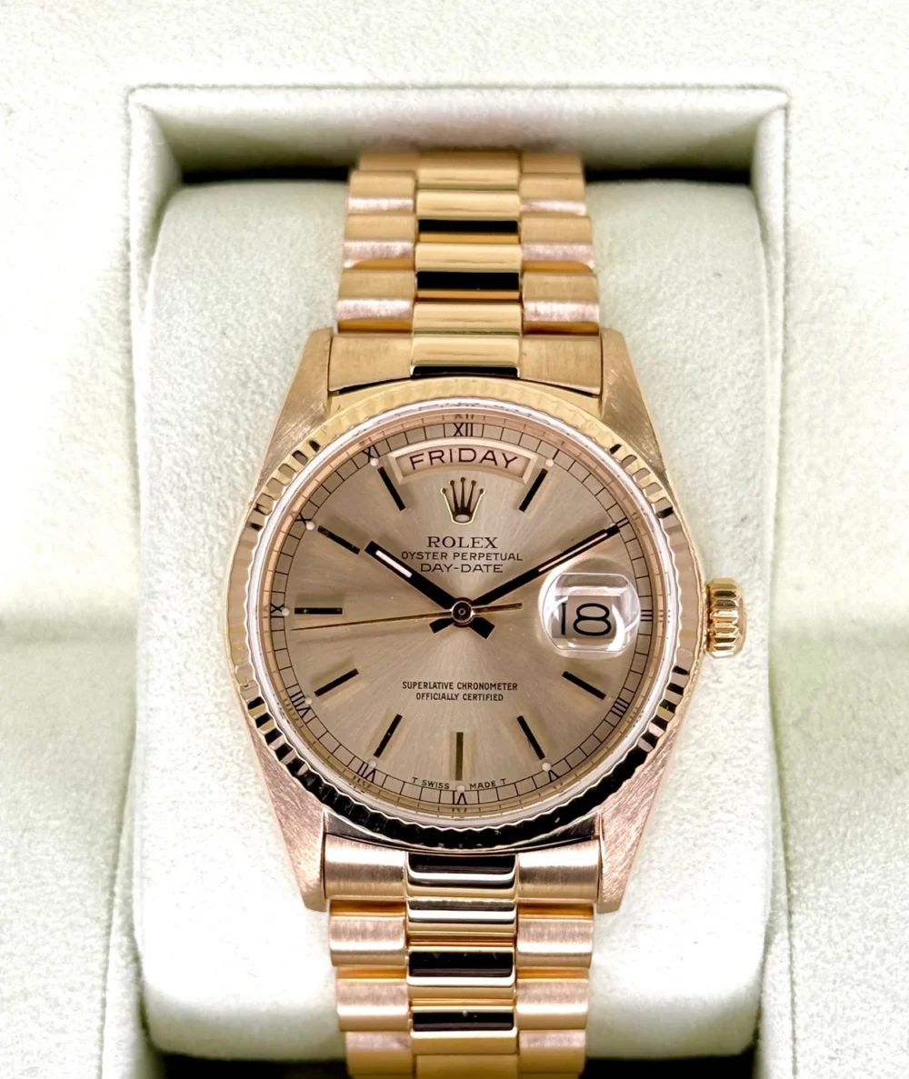 1985 Rolex Day-Date 36mm 18038 Presidential Champagne Dial