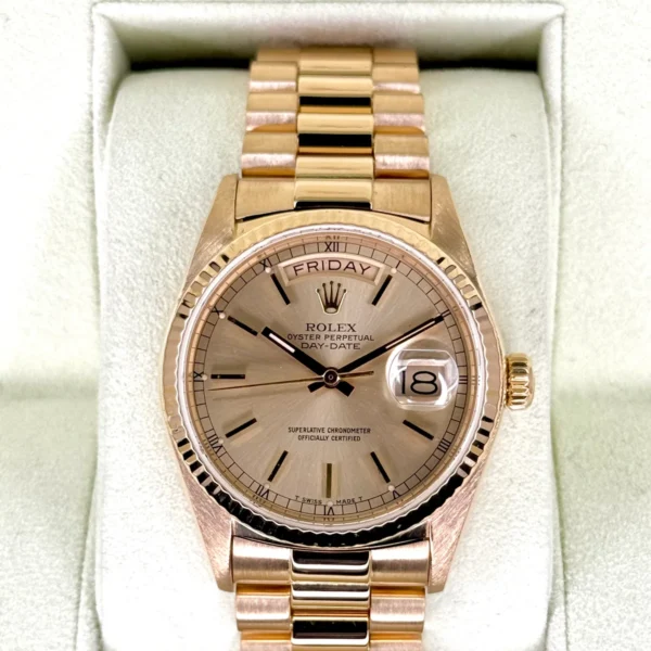 1985 Rolex Day-Date 36mm 18038 Presidential Champagne Dial